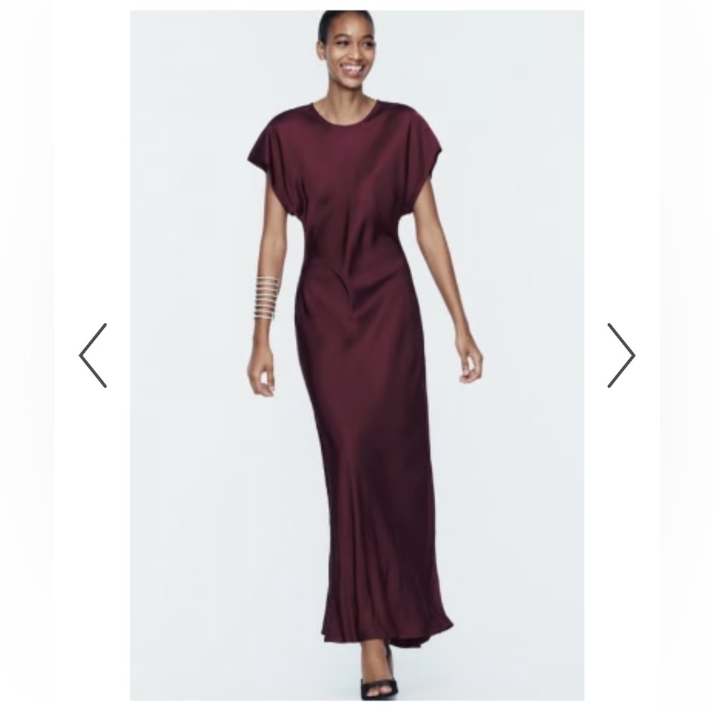 Zara Deep Burgundy Maxi Dress